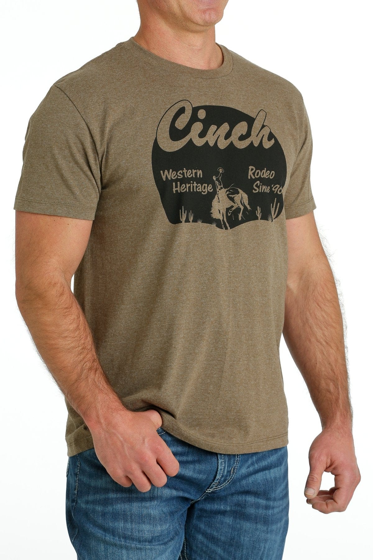 Cinch Mens Brown Western Heritage Graphic T Shirt - Clearance