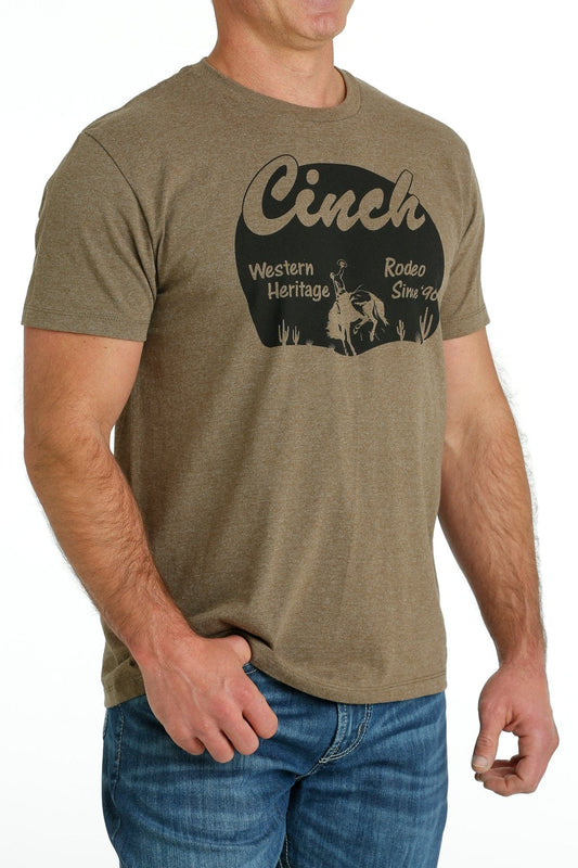 Cinch Mens Brown Western Heritage Graphic T Shirt - Clearance